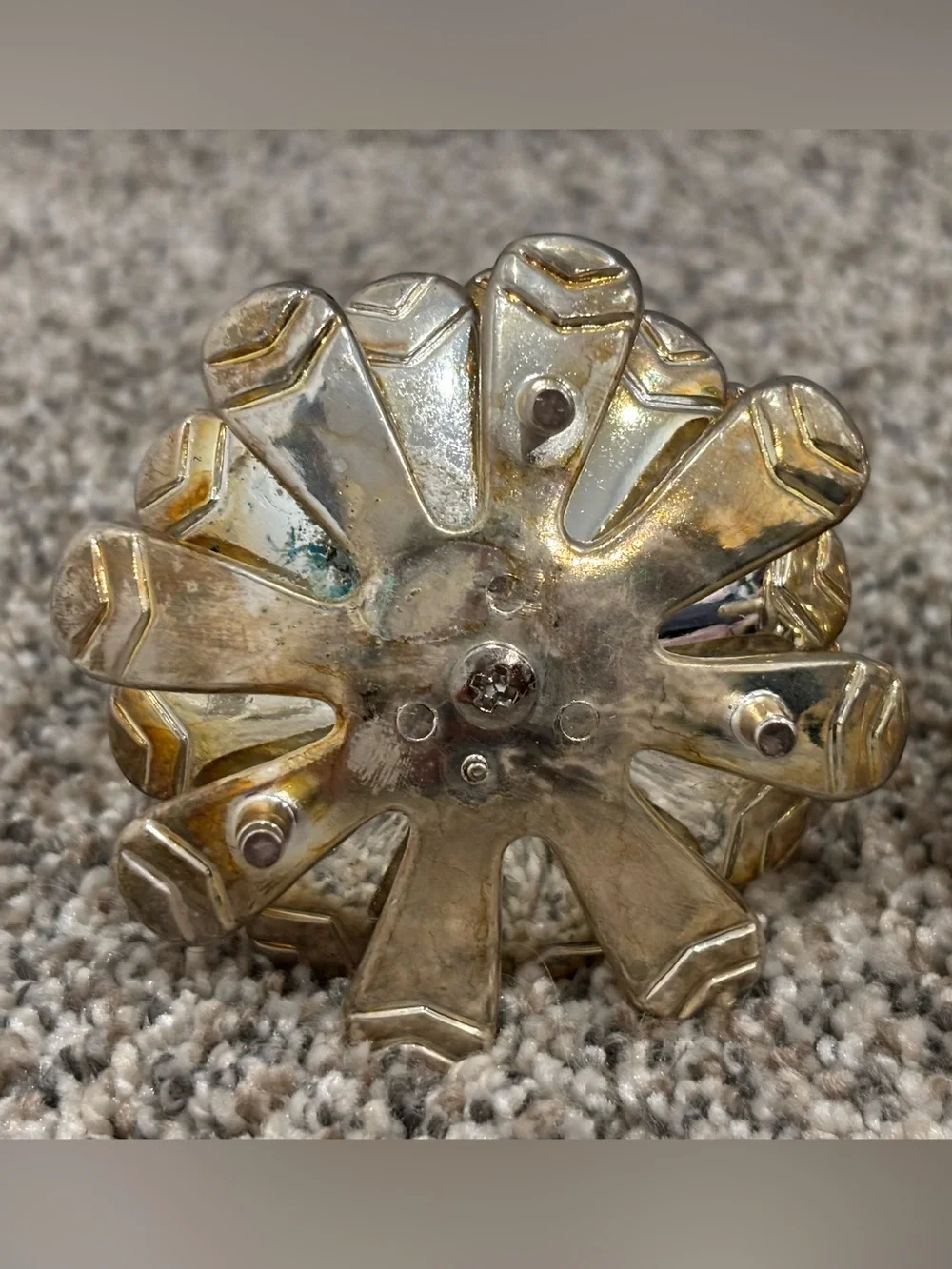 Pinecone Shape Candlestick Holders Set of 2 Vintage Silver-Plated Holiday Decor